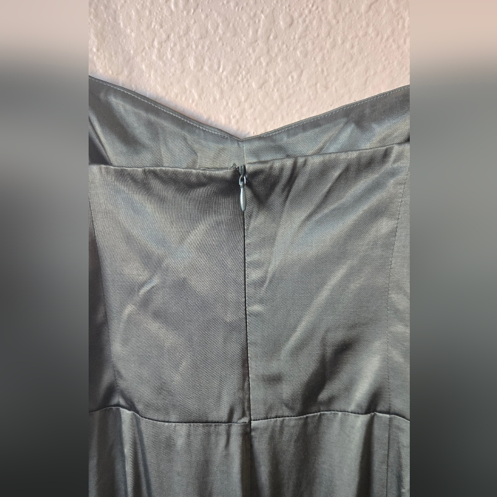 ZARA Olive Green Corset Style Dress Size M #33 - Picture 7 of 12